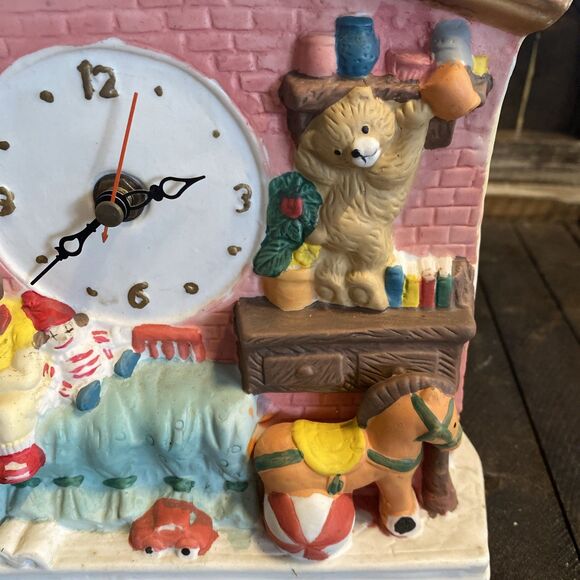 Special Memories Whimsical Ceramic Clock Kids Room Battery Operated - Picture 3 of 12
